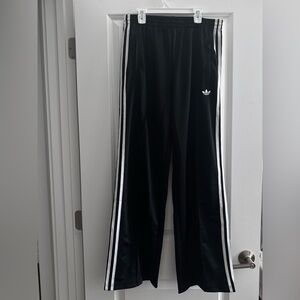 Adidas Black Joggers with White Stripes